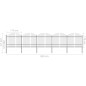 vidaXL Valla de jardín con puntas de lanza acero negro (1,5-1,75)x8,5m