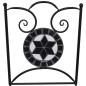 vidaXL Mesa y sillas de bistró 3 pzas mosaico cerámica negro y blanco
