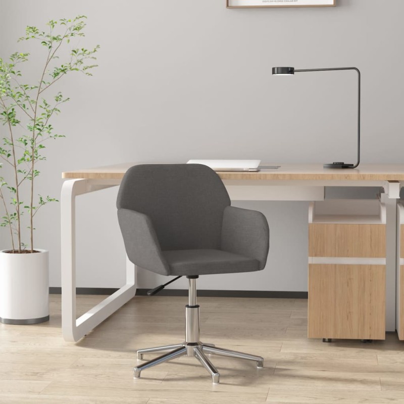 vidaXL Silla de oficina giratoria de tela gris claro vidaXL Silla de oficina giratoria de tela gris claro