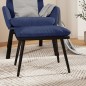 vidaXL Reposapiés tela y cuero sintético azul 45x29,5x35 cm vidaXL Reposapiés tela y cuero sintético azul 45x29,5x35 cm