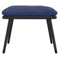 vidaXL Reposapiés tela y cuero sintético azul 45x29,5x35 cm vidaXL Reposapiés tela y cuero sintético azul 45x29,5x35 cm