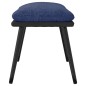 vidaXL Reposapiés tela y cuero sintético azul 45x29,5x35 cm vidaXL Reposapiés tela y cuero sintético azul 45x29,5x35 cm