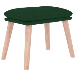 vidaXL Reposapiés de tela verde oscuro 45x29,5x35 cm