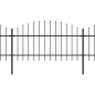 vidaXL Valla de jardín con puntas de lanza acero negro (1-1,25)x15,3 m vidaXL Valla de jardín con puntas de lanza acero negro (1-1,25)x15,3 m