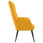 vidaXL Silla de relajación de terciopelo amarillo mostaza vidaXL Silla de relajación de terciopelo amarillo mostaza
