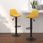 vidaXL Taburetes de cocina 2 unidades terciopelo amarillo mostaza vidaXL Taburetes de cocina 2 unidades terciopelo amarillo mostaza
