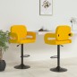 vidaXL Taburetes de cocina 2 unidades tela amarillo mostaza vidaXL Taburetes de cocina 2 unidades tela amarillo mostaza