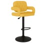 vidaXL Taburetes de cocina 2 unidades tela amarillo mostaza vidaXL Taburetes de cocina 2 unidades tela amarillo mostaza