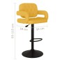 vidaXL Taburetes de cocina 2 unidades tela amarillo mostaza vidaXL Taburetes de cocina 2 unidades tela amarillo mostaza