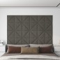 vidaXL Paneles de pared 12 uds terciopelo gris oscuro 30x30 cm 0,54 m²