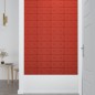 vidaXL Paneles de pared 12 uds cuero sintético rojo 30x15 cm 0,54 m² vidaXL Paneles de pared 12 uds cuero sintético rojo 30x15 cm 0,54 m²