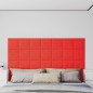 vidaXL Paneles de pared 12 uds cuero sintético rojo 30x30 cm 1,08 m² vidaXL Paneles de pared 12 uds cuero sintético rojo 30x30 cm 1,08 m²