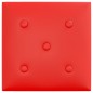 vidaXL Paneles de pared 12 uds cuero sintético rojo 30x30 cm 1,08 m² vidaXL Paneles de pared 12 uds cuero sintético rojo 30x30 cm 1,08 m²