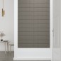 vidaXL Paneles de pared 12 uds terciopelo gris claro 60x15 cm 1,08 m²