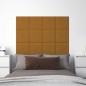 vidaXL Paneles de pared 12 uds terciopelo marrón 30x30 cm 1,08 m² vidaXL Paneles de pared 12 uds terciopelo marrón 30x30 cm 1,08 m²