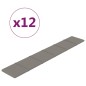 vidaXL Paneles de pared 12 uds terciopelo gris claro 90x15 cm 1,62 m²