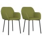 vidaXL Sillas de comedor 2 unidades terciopelo verde claro vidaXL Sillas de comedor 2 unidades terciopelo verde claro