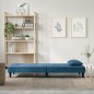 vidaXL Sofá cama de terciopelo azul vidaXL Sofá cama de terciopelo azul