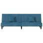 vidaXL Sofá cama de terciopelo azul vidaXL Sofá cama de terciopelo azul