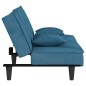 vidaXL Sofá cama de terciopelo azul vidaXL Sofá cama de terciopelo azul