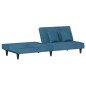 vidaXL Sofá cama de terciopelo azul vidaXL Sofá cama de terciopelo azul