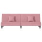 vidaXL Sofá cama terciopelo rosa vidaXL Sofá cama terciopelo rosa