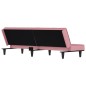 vidaXL Sofá cama terciopelo rosa vidaXL Sofá cama terciopelo rosa