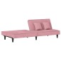 vidaXL Sofá cama terciopelo rosa vidaXL Sofá cama terciopelo rosa