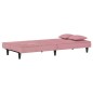 vidaXL Sofá cama terciopelo rosa vidaXL Sofá cama terciopelo rosa