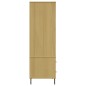vidaXL Armario patas de metal OSLO madera maciza marrón 90x55x172,5 cm vidaXL Armario patas de metal OSLO madera maciza marrón 90x55x172,5 cm