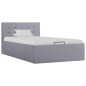 vidaXL Cama canapé hidráulica con almacenaje tela gris claro 90x200cm vidaXL Cama canapé hidráulica con almacenaje tela gris claro 90x200cm