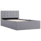 vidaXL Cama canapé hidráulica con almacenaje tela gris claro 90x200cm vidaXL Cama canapé hidráulica con almacenaje tela gris claro 90x200cm