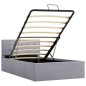 vidaXL Cama canapé hidráulica con almacenaje tela gris claro 90x200cm vidaXL Cama canapé hidráulica con almacenaje tela gris claro 90x200cm