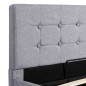 vidaXL Cama canapé hidráulica con almacenaje tela gris claro 90x200cm vidaXL Cama canapé hidráulica con almacenaje tela gris claro 90x200cm