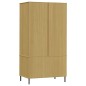 vidaXL Armario patas de metal OSLO madera maciza marrón 90x55x172,5 cm vidaXL Armario patas de metal OSLO madera maciza marrón 90x55x172,5 cm