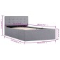 vidaXL Cama canapé hidráulica con almacenaje tela gris claro 90x200cm vidaXL Cama canapé hidráulica con almacenaje tela gris claro 90x200cm