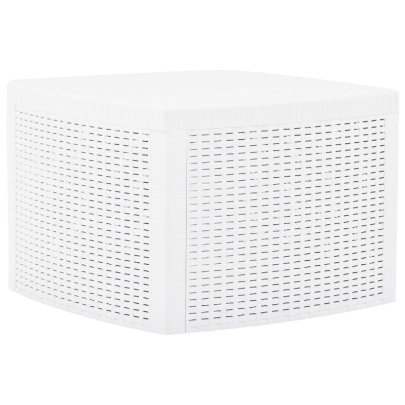 vidaXL Mesa auxiliar de plástico blanco 54x54x36,5 cm vidaXL Mesa auxiliar de plástico blanco 54x54x36,5 cm