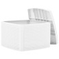 vidaXL Mesa auxiliar de plástico blanco 54x54x36,5 cm vidaXL Mesa auxiliar de plástico blanco 54x54x36,5 cm