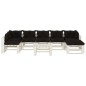 vidaXL Set muebles de palés para jardín 8 pzas madera cojines negros vidaXL Set muebles de palés para jardín 8 pzas madera cojines negros