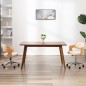 vidaXL Sillas de comedor giratorias 2 uds madera curvada cuero crema vidaXL Sillas de comedor giratorias 2 uds madera curvada cuero crema
