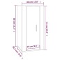 vidaXL Mueble para TV de pared roble ahumado 40x34,5x80 cm