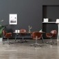 vidaXL Sillas de comedor giratorias 4 unidades cuero sintético marrón vidaXL Sillas de comedor giratorias 4 unidades cuero sintético marrón