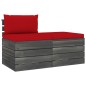 vidaXL Muebles de jardín de palets 2 piezas cojines madera maciza pino vidaXL Muebles de jardín de palets 2 piezas cojines madera maciza pino
