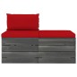 vidaXL Muebles de jardín de palets 2 piezas cojines madera maciza pino vidaXL Muebles de jardín de palets 2 piezas cojines madera maciza pino