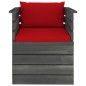 vidaXL Muebles de palés de jardín 6 piezas cojines madera maciza pino vidaXL Muebles de palés de jardín 6 piezas cojines madera maciza pino