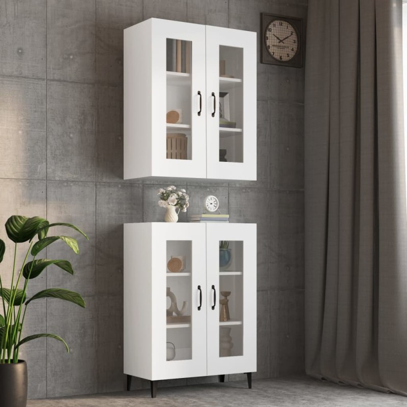 vidaXL Armario de pared colgante blanco 69,5x34x90 cm vidaXL Armario de pared colgante blanco 69,5x34x90 cm