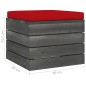 vidaXL Muebles de palets para jardín 8 pzas cojines madera maciza pino vidaXL Muebles de palets para jardín 8 pzas cojines madera maciza pino