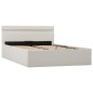vidaXL Cama canapé hidráulica con LED cuero sintético blanco 120x200cm vidaXL Cama canapé hidráulica con LED cuero sintético blanco 120x200cm