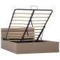 vidaXL Cama canapé hidráulica LED cuero sintético capuchino 120x200 cm vidaXL Cama canapé hidráulica LED cuero sintético capuchino 120x200 cm