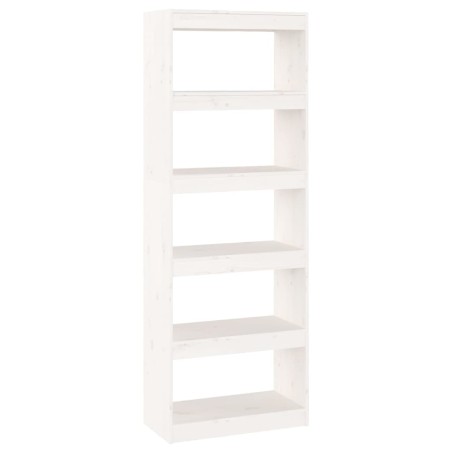 vidaXL Estantería/divisor de espacios madera pino blanco 60x30x167,5cm
